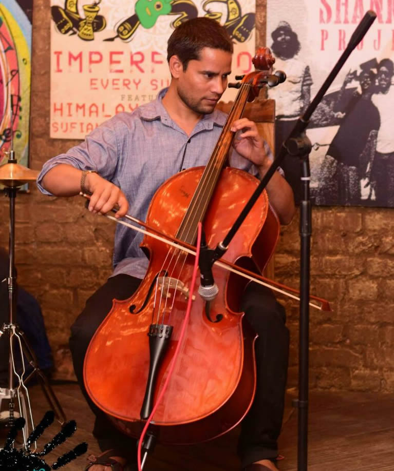 indian cello player mumbai india